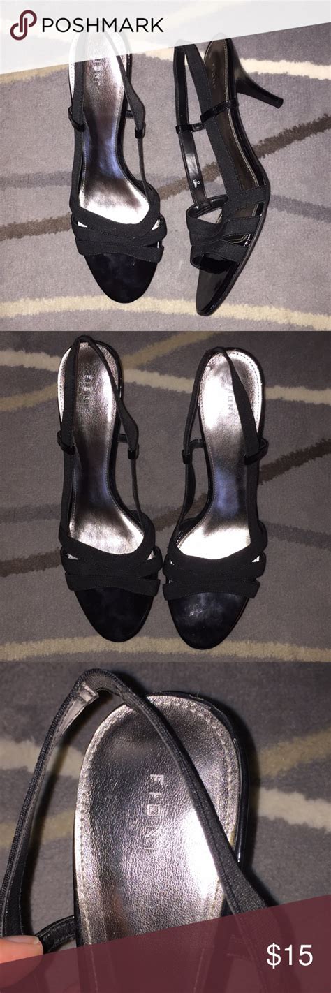 black slingback pumps size 11.